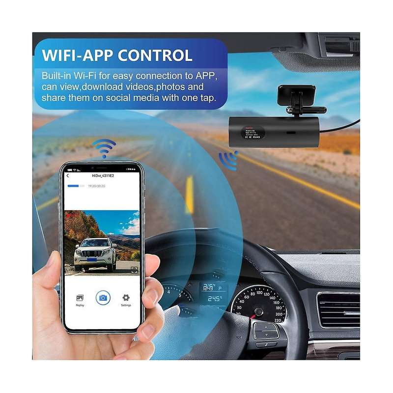Car Dvr 2k+1080p Wifi Front View Camera Hd Driving Recorder Night Vision Driving Recorder