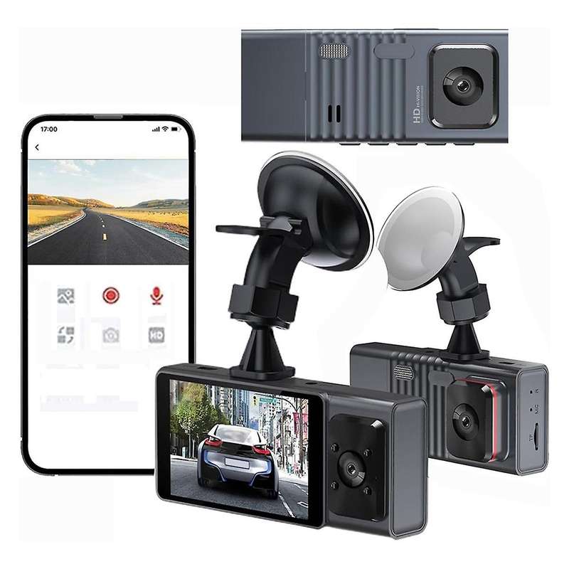 Car DVR Dash Cam,1080P Front and Inside Dash Camera WIFi HD Night Vision, G Sensor, Parking Monitor,