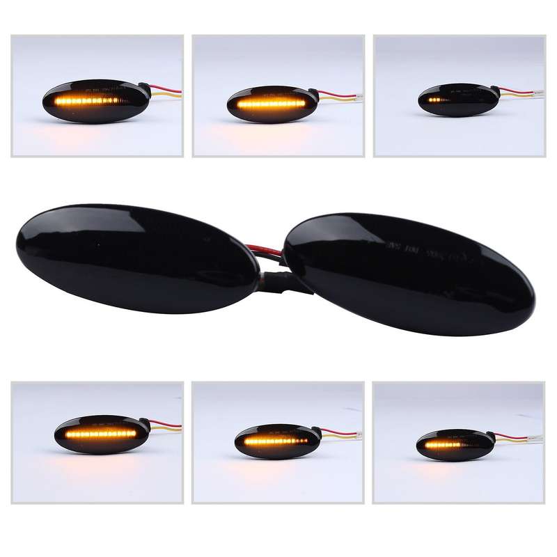 Car Dynamic LED Fender Side Marker Turn Signal Lights for Dualis Juke Micra March Micra