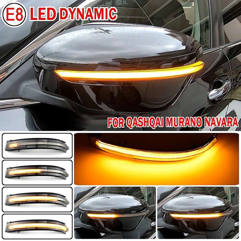 Car Dynamic LED Rearview Mirror Light Turn Signal Light for T32 J11 Z52 Navara