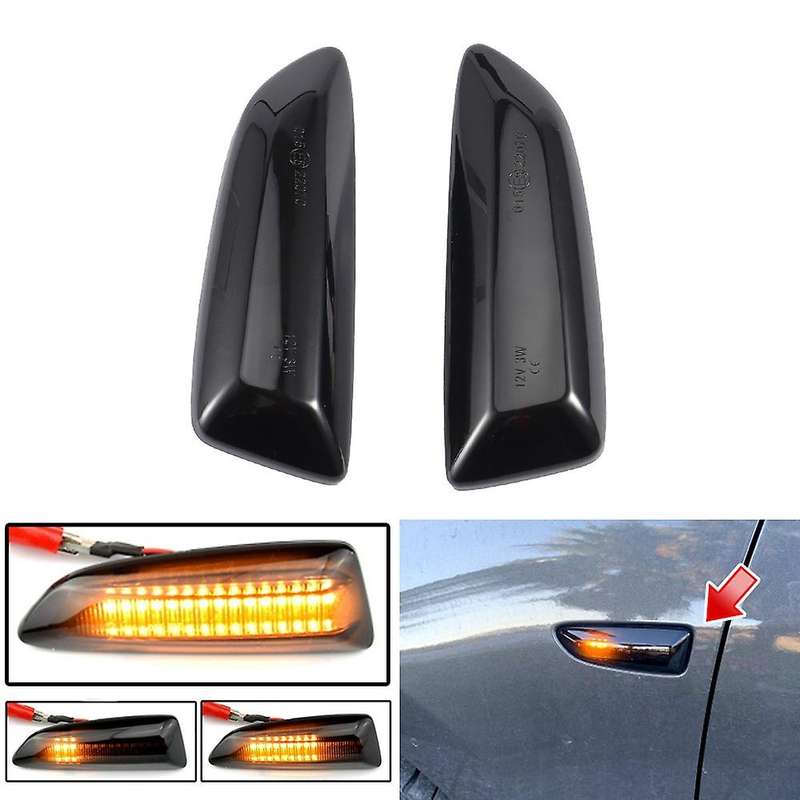 Car Dynamic LED Turn Signal Blinker Side Marker Light for K J Crossland X B Regal