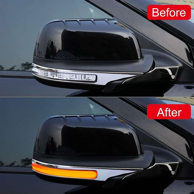 Car Dynamic LED Turn Signal Light Rear View Side Mirror Light Indicator for Explorer 2011-2019