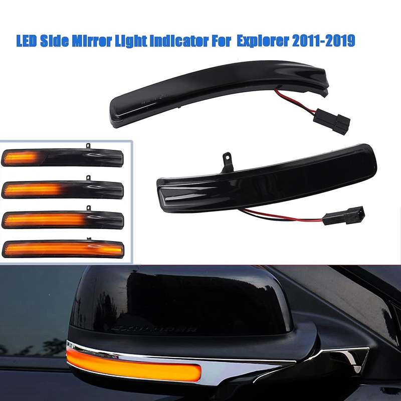 Car Dynamic LED Turn Signal Light Rear View Side Mirror Light Indicator for Explorer 2011-2019