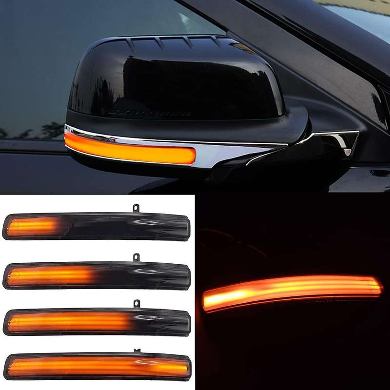 Car Dynamic LED Turn Signal Light Rear View Side Mirror Light Indicator for Explorer 2011-2019