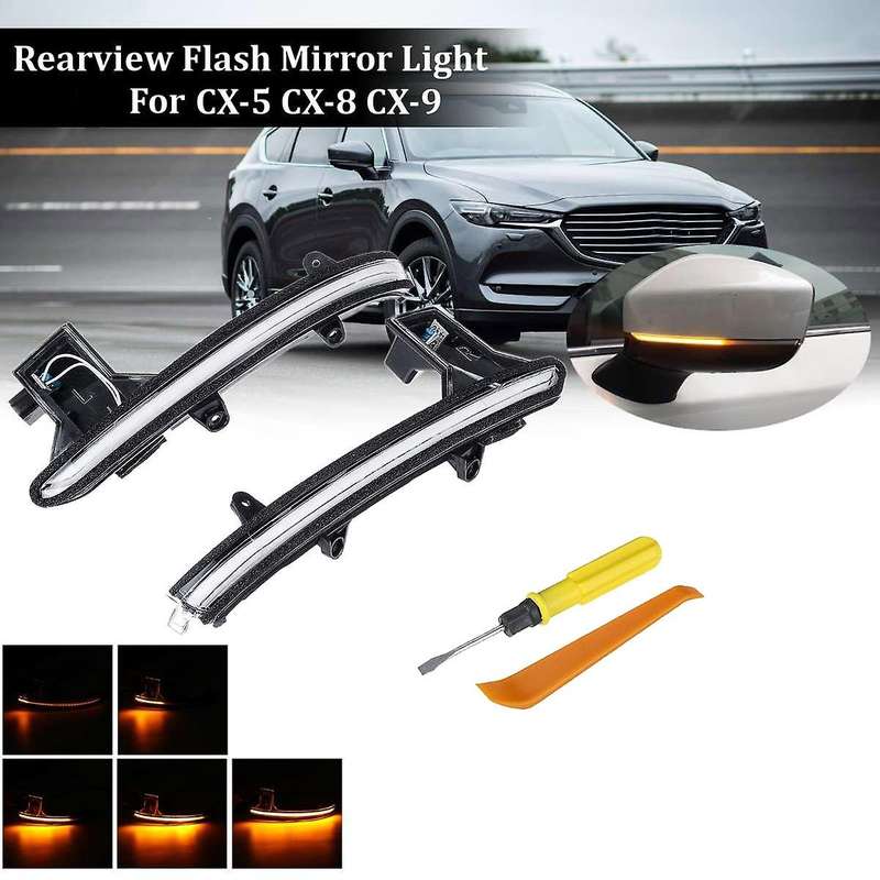 Car Dynamic LED Turn Signal Light Rearview Mirror Light Indicator Blinker for -5 CX5 KF 2017 2018 -8
