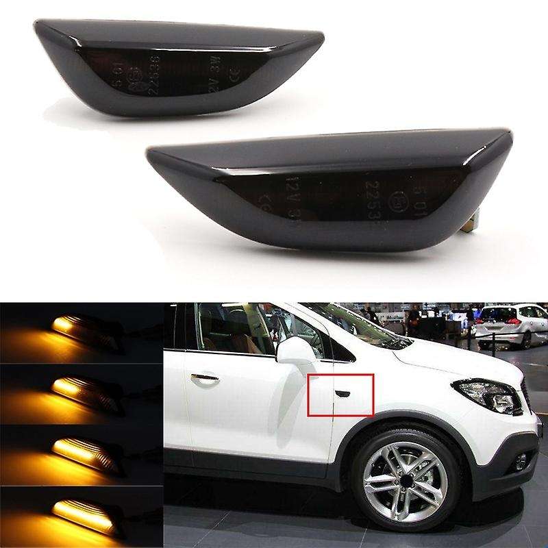 Car Dynamic LED Turn Signal Side Marker Light for Opel Mokka X 2013-2019