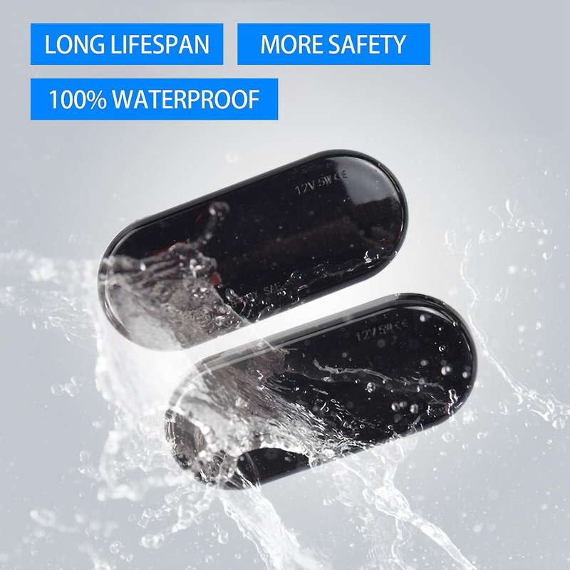 Car Dynamic Water Light Led Foliate Turn Signal for Golf 3 4 3Bg Sb6 Black