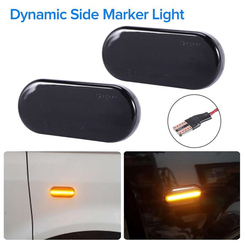Car Dynamic Water Light Led Foliate Turn Signal for Golf 3 4 3Bg Sb6 Black