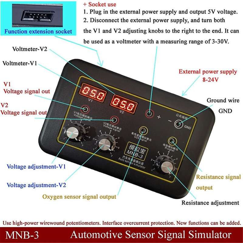 Car ECU Tester Automotive Sensor Signal Simulator Car Oxygen Oil Pressure Sensor Automobile Vehicle