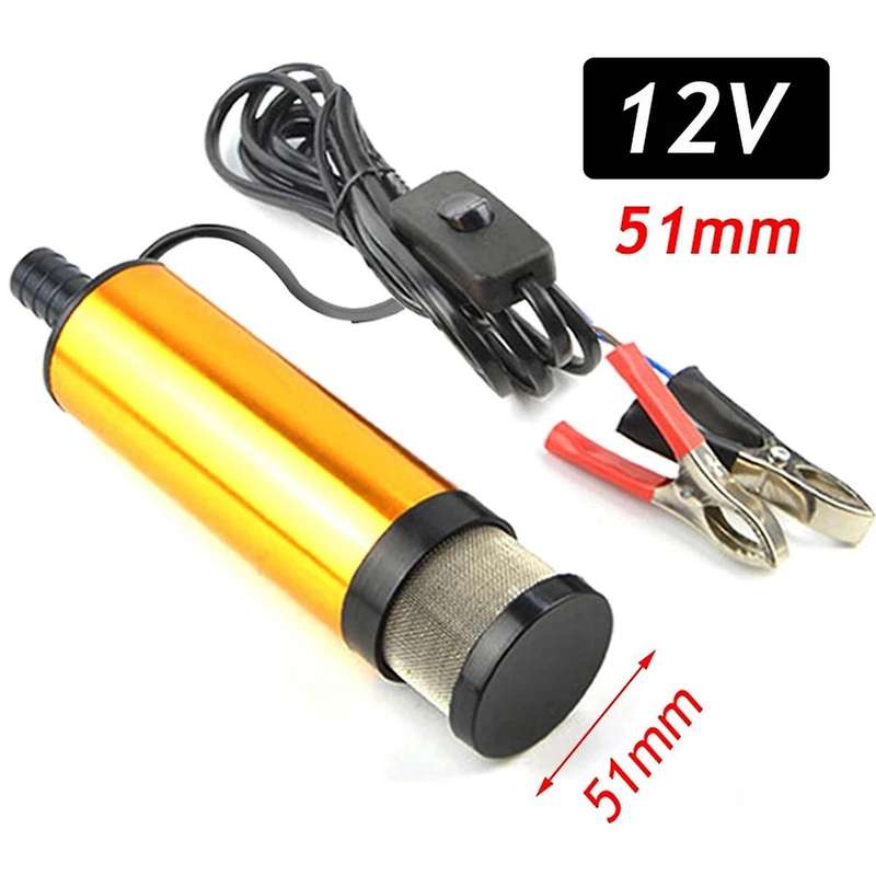 Car Electric Fuel Pump Dc 12v 51mm for Automatic Pumping Water Submersible 12l/min Fuel Transfer Pu