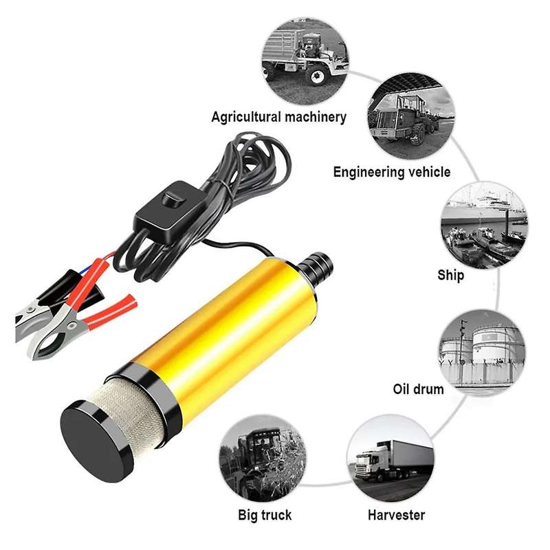 Car Electric Fuel Pump Dc 12v 51mm for Automatic Pumping Water Submersible 12l/min Fuel Transfer Pu