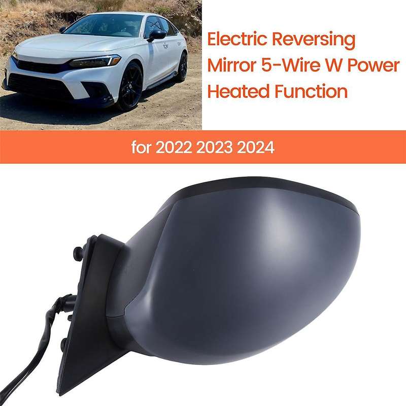 Car Electric Rear View Mirror Assembly for 2022 2023 Reversing Mirror 5-wire W/ Power Heated Functio