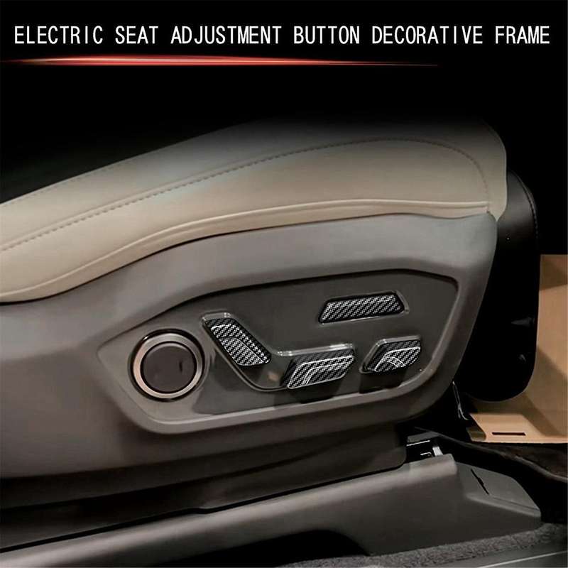 Car Electric Seat Button Trim Sticker for EV9 2023 2024 Seat Adjustment Button Cover Car Interior A