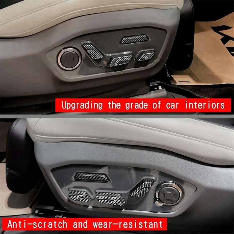 Car Electric Seat Button Trim Sticker for EV9 2023 2024 Seat Adjustment Button Cover Car Interior Ac