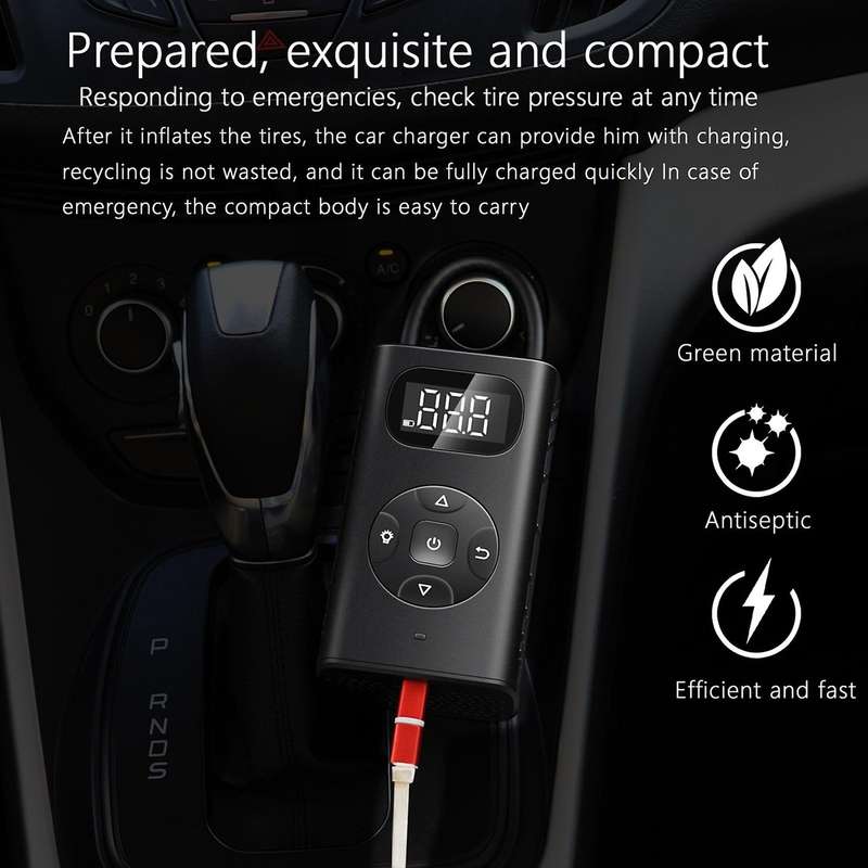 Car Electrical Air Pump Smart Air Pump Compressor Tire Inflator 5000MAh for Motorcycle Bicycle Baske