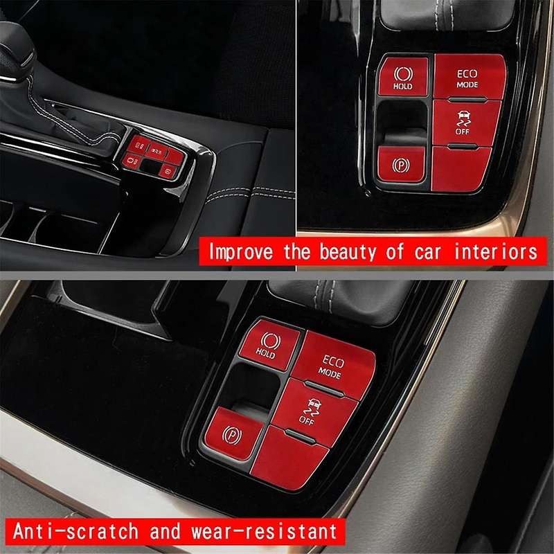 Car Electronic Handbrake Button Sticker Aluminum for ALPHARD/VELLFIRE 40 Series 2023+ Gear Button S