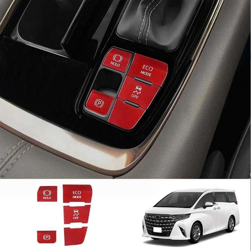 Car Electronic Handbrake Button Sticker Aluminum for ALPHARD/VELLFIRE 40 Series 2023+ Gear Button S