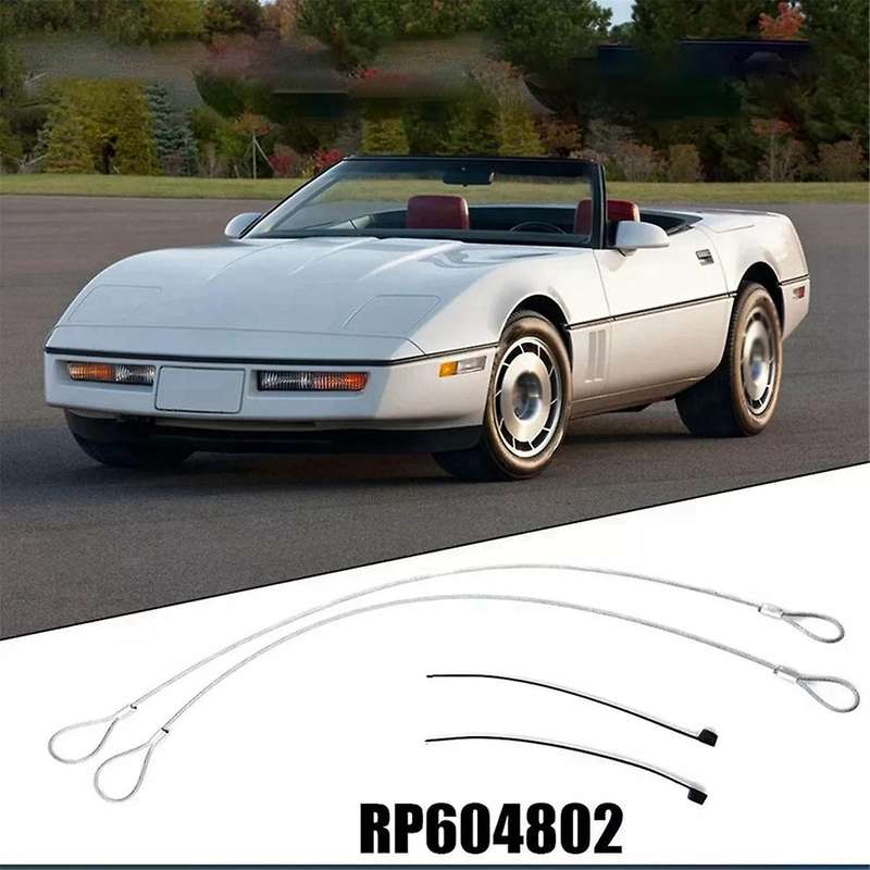 Car Emergency Hood Release Cable Kit for C4 1984-1996 RP604802 Replacement