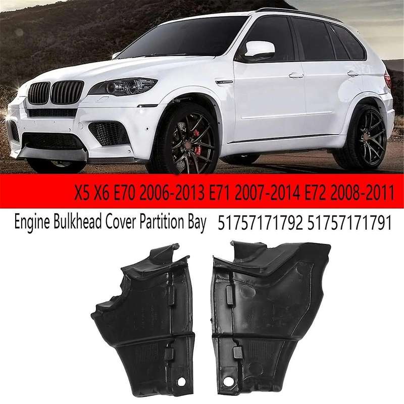Car Engine Bulkhead Cover Partition Bay for X5 X6 E70 2006-2013 E71 2007-2014 E72 2008-2011 Right 51
