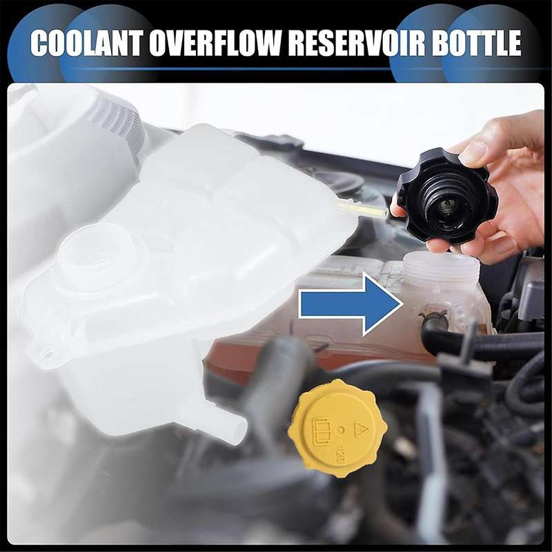 Car Engine Coolant Reservoir Water Tank Expansion Tank with Cover 1221362 2S6H8K218AF for FIESTA MK6