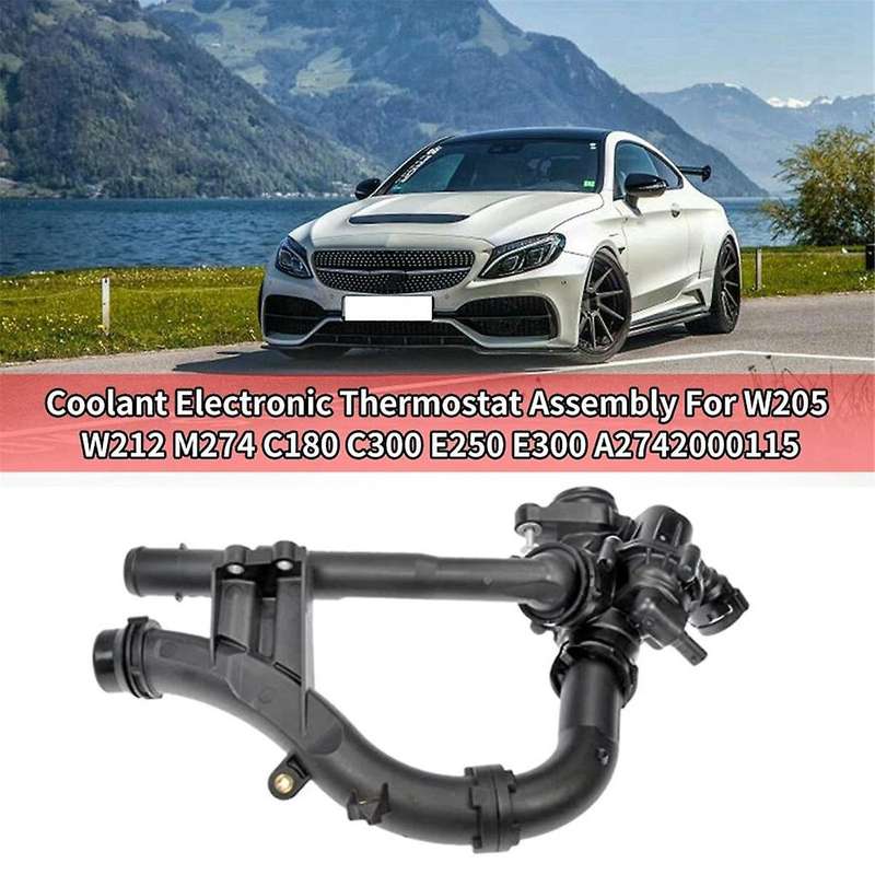 Car Engine Coolant Thermostat Housing Assembly for W205 W213 W167 C180 C200 C300 2015-2021 A27420042