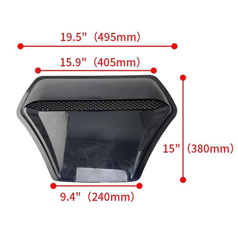 Car Engine Cover Universal Car Vents Decorative Air Flow Intake Hood Car Scoops Ventilation Cover Tu