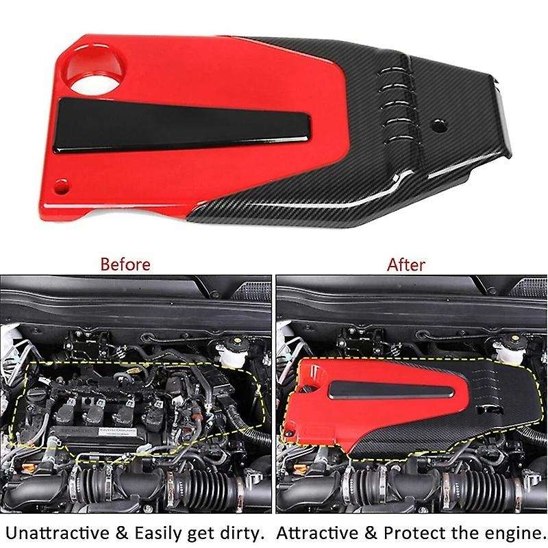 Car Engine Cover Hood Abs Carbon Fiber Style Fit for Accord 10th 2016-2018