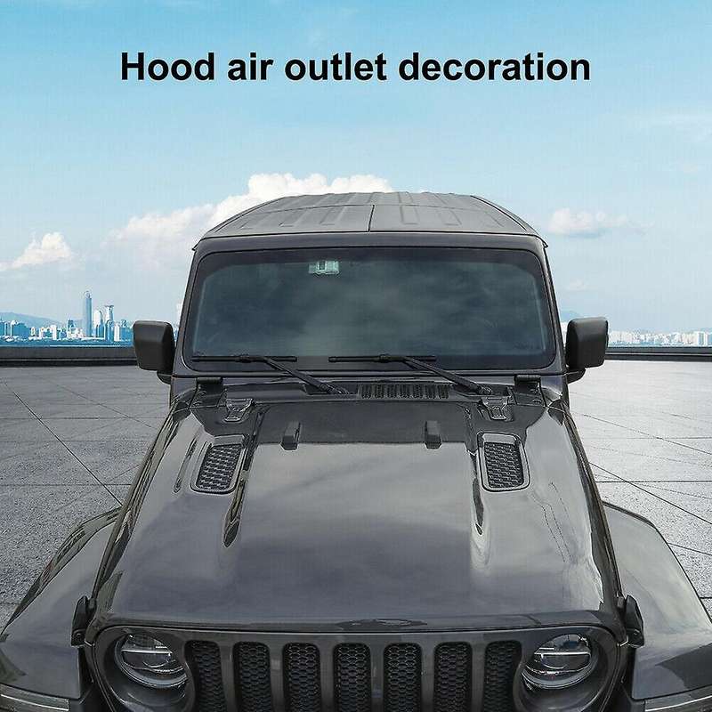 Car Engine Hood Air Outlet Vent Decoration Cover Sticker Accessories for Wrangler JL 2018+