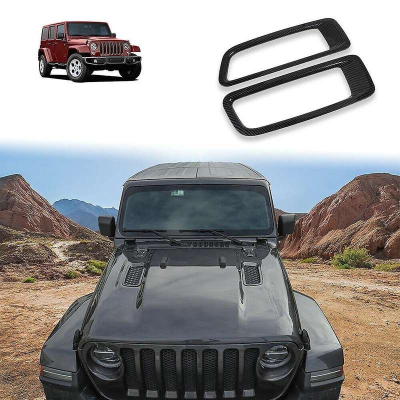 Car Engine Hood Air Outlet Vent Decoration Cover Sticker Accessories for Wrangler JL 2018+