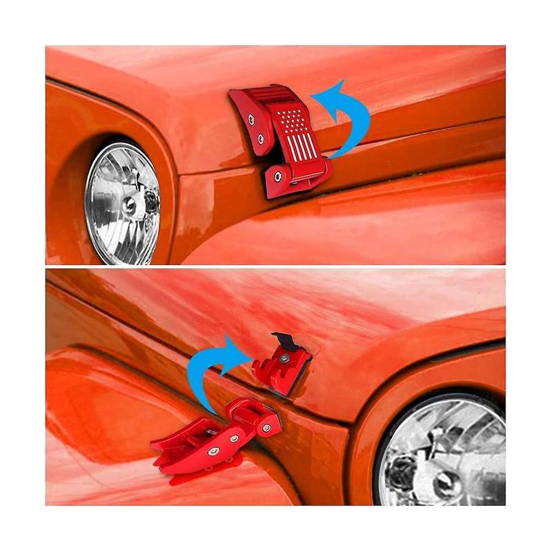 Car Engine Hood Latch Lock Catch Cover Kit for Wrangler Jk 2007-2017 Jl Jt 2018-2022 Accessories (re