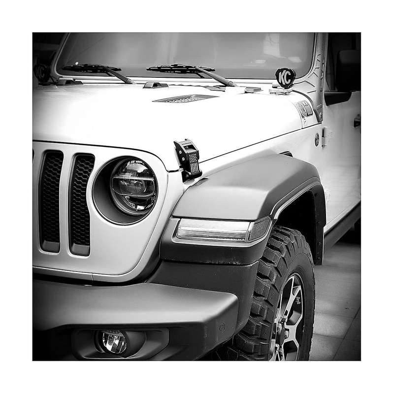 Car Engine Hood Latch Lock Catch Cover Kit for Wrangler Jk 2007-2017 Jl Jt 2018-2022 Accessories (bl