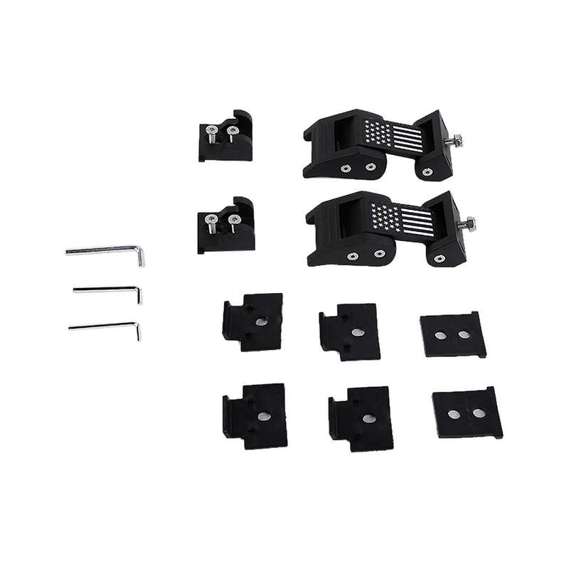 Car Engine Hood Latch Lock Catch Cover Kit for Wrangler Jk 2007-2017 Jl Jt 2018-2022 Accessories (bl