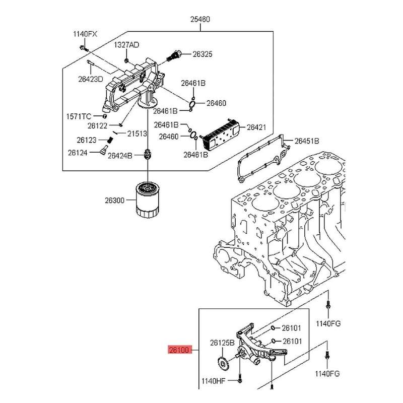 Car Engine Oil Pump Assembly 26100-4A000 261004A012 for Sorento 2002-2006 26100-4A012 261004A000