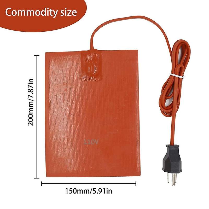 Car Engine Oil Tank Heater Pad 300W Silicone Heating Pad Engine Oil Tank Waterproof with EU Plug