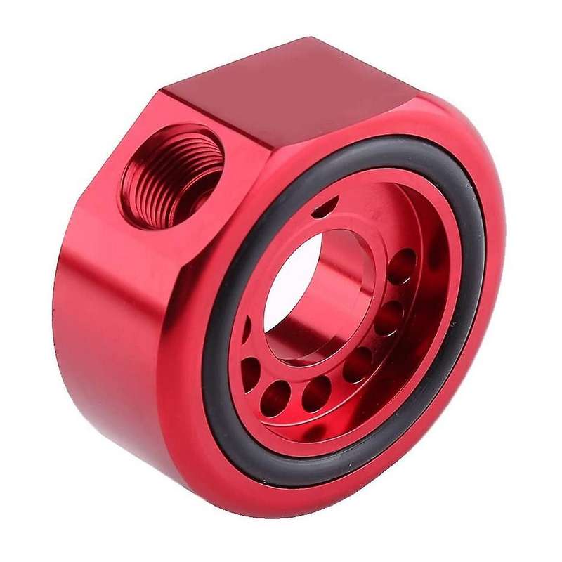 Car Engine Oil Supply Oil Filter Adapter Sandwich Plate Cooler Adapter Kit for B20 Red