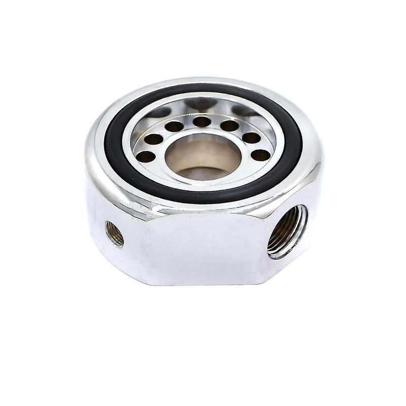 Car Engine Oil Supply Filter Adapter Aluminum Line Conversion Kit Fit for B20 Silver