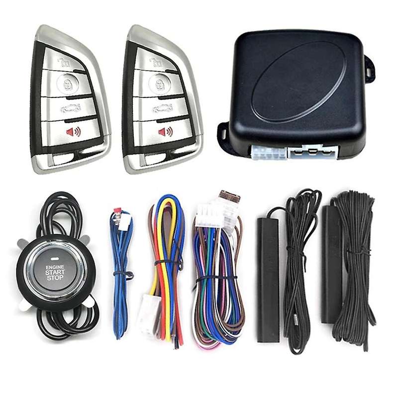 Car Engine One-key Start-stop Button System Pke Keyless Entry System Car Anti-theft Alarm Remote Sta