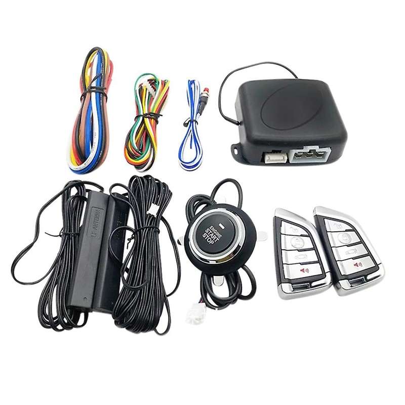 Car Engine One-key Start-stop Button System Pke Keyless Entry System Car Anti-theft Alarm Remote Sta