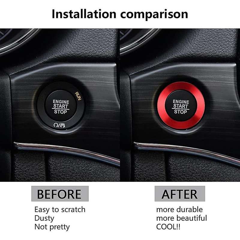 Car Engine Start Stop Button Cover Trim for Grand 2014-2021 Accessories Ignition Button Decal Sticke