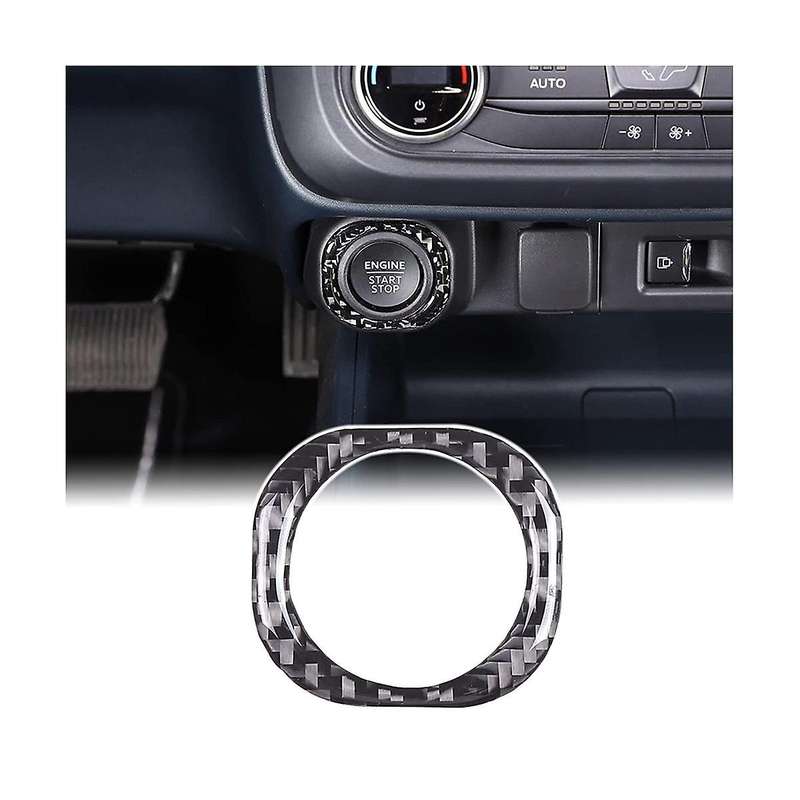 Car Engine Start Stop Decoration Ring Trim Sticker for 2022 2023 Accessories - Soft Carbon Fiber