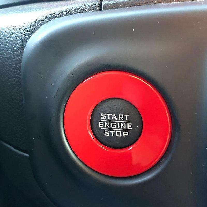 Car Engine Start Stop Switch Button Cover Trims, Start Stop Button Cover for JL 2018-2020