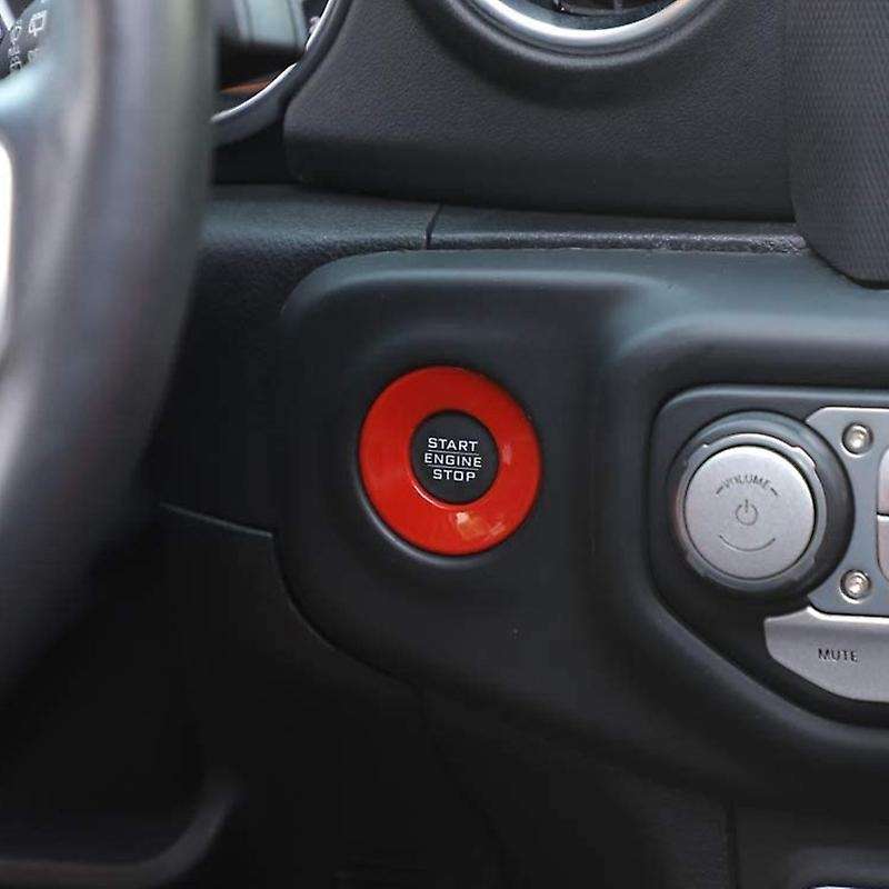 Car Engine Start Stop Switch Button Cover Trims, Start Stop Button Cover for JL 2018-2020