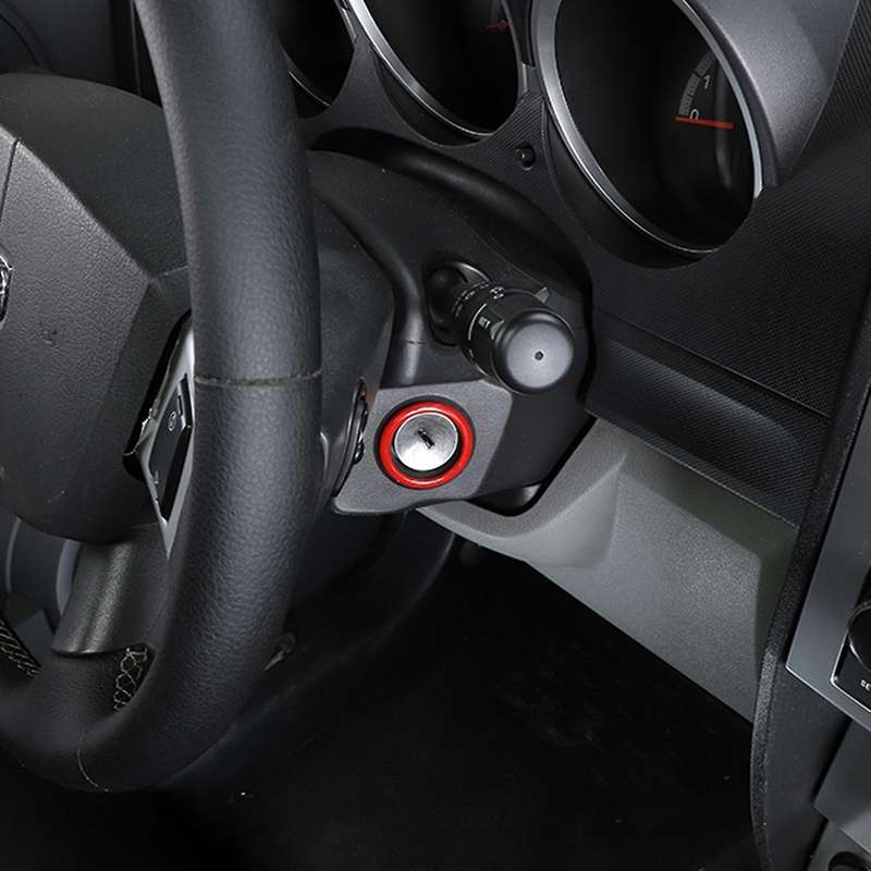 Car Engine Start Stop Ignition Key Decor Ring Cover for Nitro 2007-2012 Interior Accessories, Red