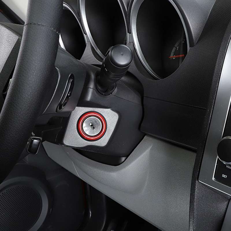 Car Engine Start Stop Ignition Key Decor Ring Cover for Nitro 2007-2012 Interior Accessories, Red