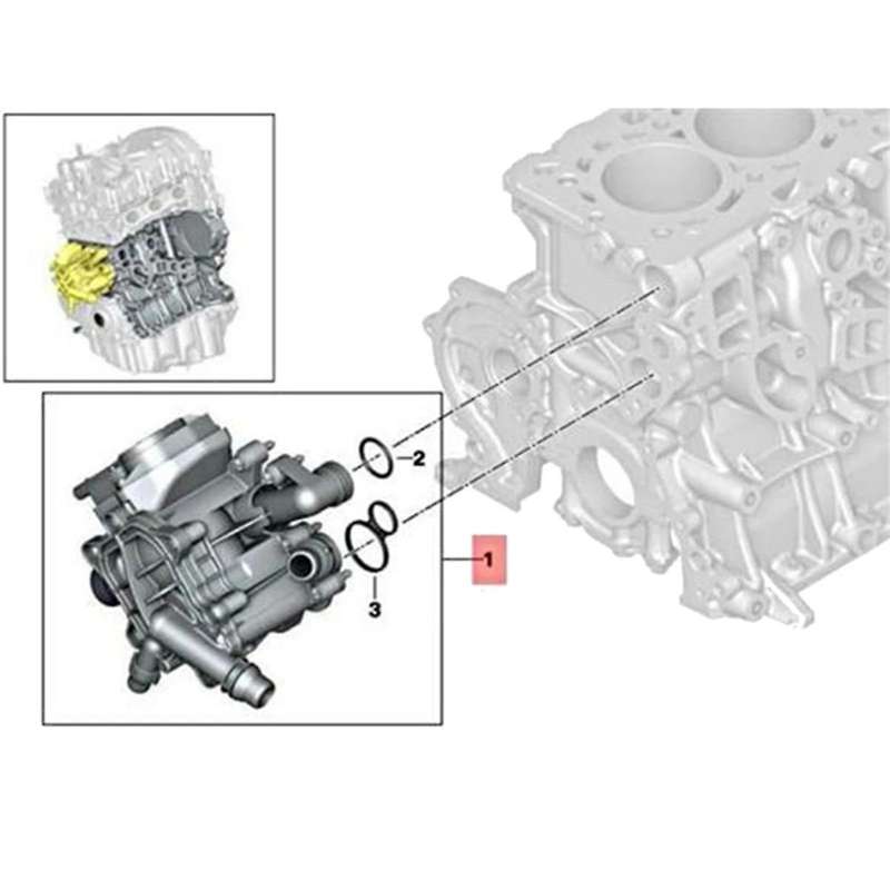 Car Engine Thermostat Housing for X1 330i 430i 530i 520i 2.0l Heat Management Module 11537644811