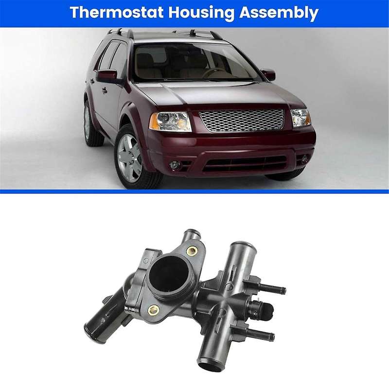 Car Engine Thermostat Housing Assembly for Freestyle 500 Montego 3.0L 2005-2007 5F9Z18599BA 5F9Z859