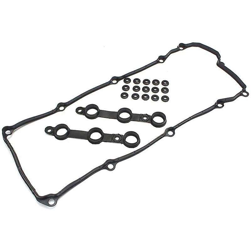 Car Engine Valve Cover Gasket Set with 15 Bolt Grommets 11129070532 for WE36 E39 Z3 M52 S52