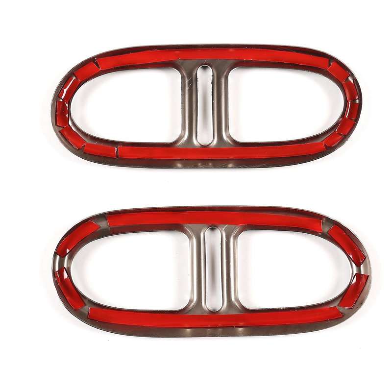 Car Exhaust Pipe Cover Decoration Rear Dual Muffler Trim Tail Throat Frame for - GLA/ 2020-2021 Blac