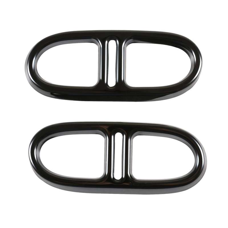 Car Exhaust Pipe Cover Decoration Rear Dual Muffler Trim Tail Throat Frame for - GLA/ 2020-2021 Blac
