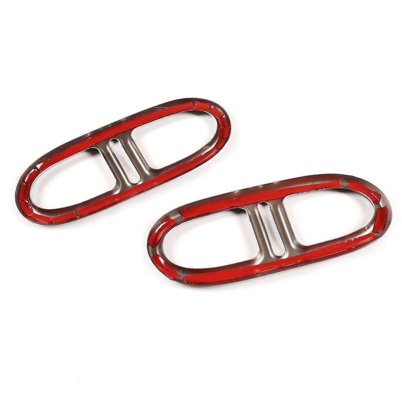 Car Exhaust Pipe Cover Decoration Rear Dual Muffler Trim Tail Throat Frame for - GLA/ 2020-2021 Blac